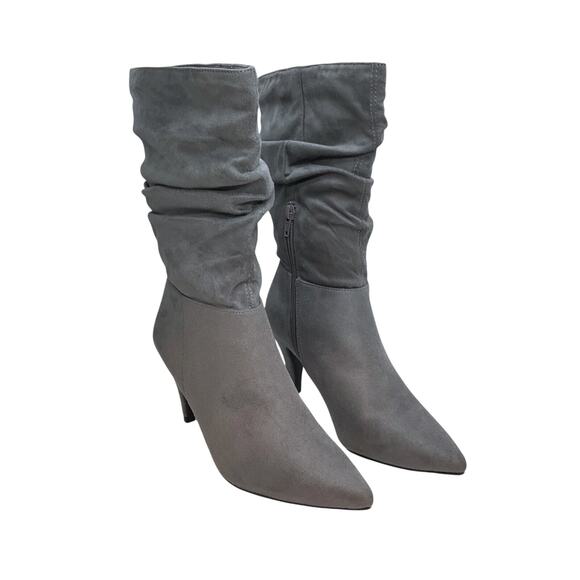 DREAM PARIS BootWomen S-7 Pointed Toe Mid Calf Stiletto High Heel Slouch Zipper - Picture 1 of 15